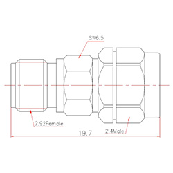 HS-2.4mmM To 2.92mmF Adapter (40G)